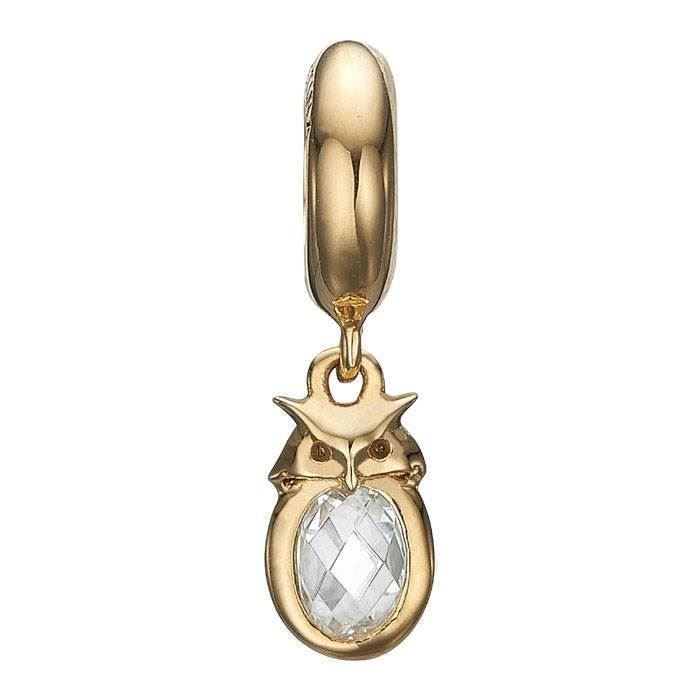 fremtid Spis aftensmad ustabil 623-G106, Wise Owl forgyldt Collect sølvarmbånds charm smykke fra Christina  Collect