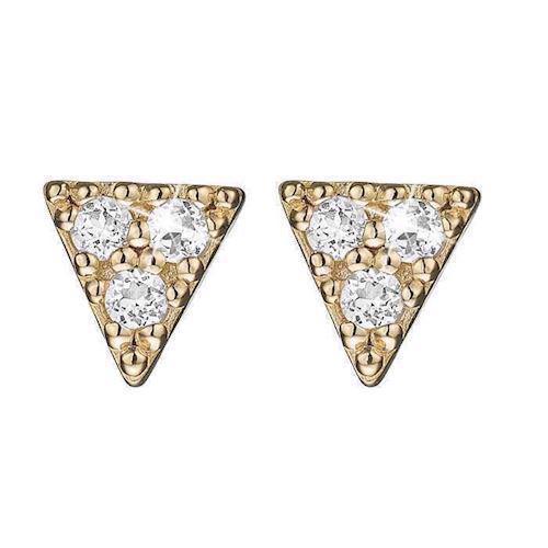 Køb dine  Smarte trekantede ørestikker med 6 glitrende topas fra Christina smykker hos Ur-Tid.dk