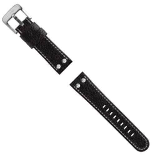 Canteen Style TW Steel sort ægte læder urrem 22mm