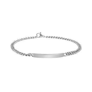 SON armbånd stål med plade 23cm, fra Son of Noa