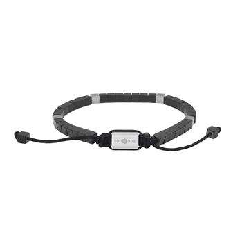 SON armbånd mat sort hematit og stål, fra Son of Noa