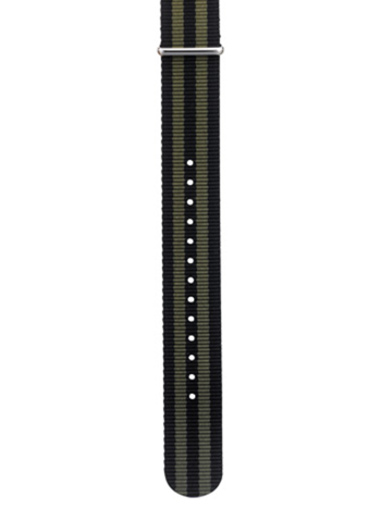 NATO REM - 20 MM - SORT/ARMYGRØN Rem