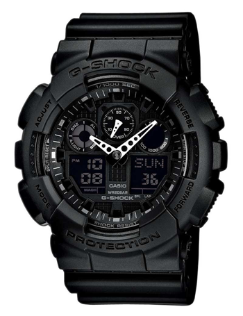 sort resin med stål G-Shock quartz multifunktion (5081) Herre ur fra Casio
