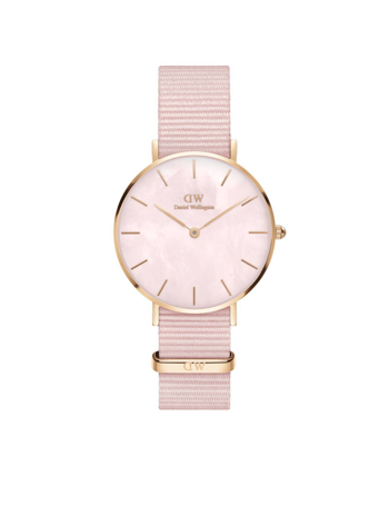 Rosaforgyldt stål med sort krans Petite batteridrevet quartz Dame ur fra Daniel Wellington