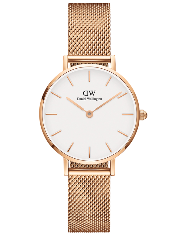 Rosaforgyldt stål Classic Petite Melrose batteridrevet quartz Dame ur fra Daniel Wellington