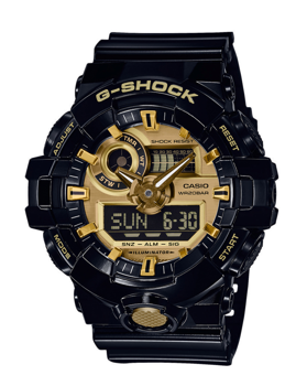 sort resin med stål G-Shock quartz multifunktion (5522) Herre ur fra Casio