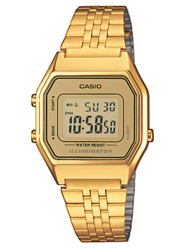 Casio LA680WEGA-9ER Classic Unisex ur i guld med guld urskive