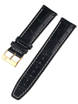 Model 22 mm schwarz - gold, autoriseret forhandler Ur-tid